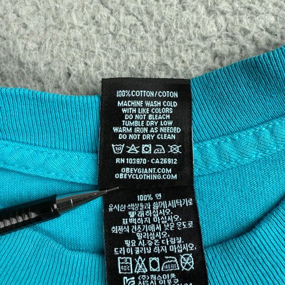 Obey T Shirt Men Small Blue All Night Long Music Tee House Of Rhythm Tee Giant 1 - Picture 7 of 9